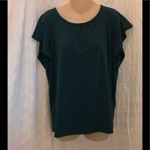 H&M Hunter Green Flowy Blouse